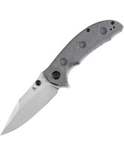 Tenable Rei Folding Knife Black Micarta Handle Stonewashed 14C28N Stainless steel Blade linerlock