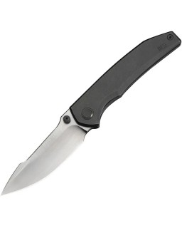 We Knife Co. Ryson Framelock M390 Premium Steel satin finish blade Grey Titanium Handle