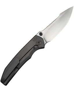 We Knife Co. Ryson Framelock M390 Premium Steel satin finish blade Grey Titanium Handle