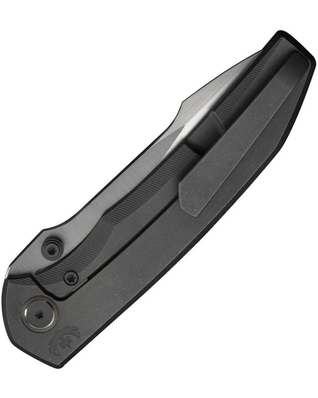 We Knife Co. Ryson Framelock M390 Premium Steel satin finish blade Grey Titanium Handle