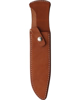 Bark River Knives Highwayman IV Fixed Blade CPM154 stainless steel Black Canva Micarta handle brown leather sheath