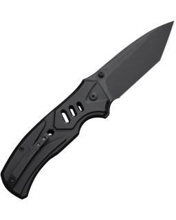 We Knife Co. Zentron Buttonlock M390 Premium Steel blackwash finish Tanto blade black Titanium Handle