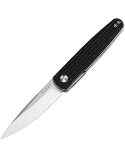 Kizer Cutlery Bamboo folding knife Nitro-V stainless steel satin finish blade linerlock black micarta handle