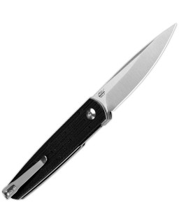 Kizer Cutlery Bamboo folding knife Nitro-V stainless steel satin finish blade linerlock black micarta handle