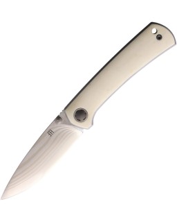 North Mountain Blade Ultra ZDP-189 staineless steel laminate blade satin finish Linerlock natural smooth bone handle