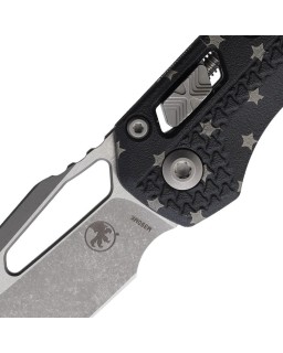 Microtech MSI M390MK steel Apocalyptic Finish Ram-Lok Tri-Grip polymer USA Flag