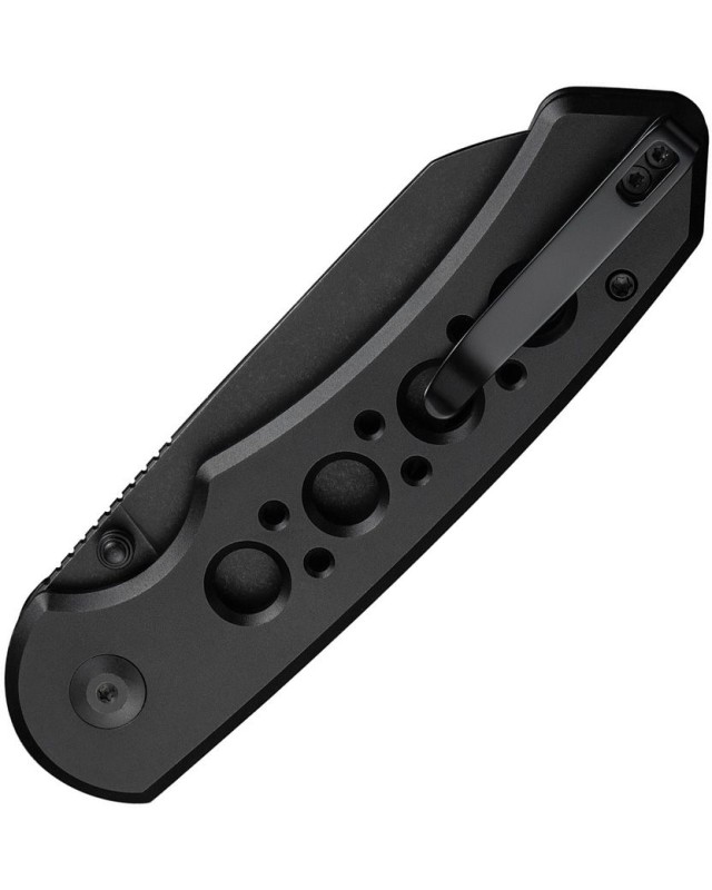 Civivi Pragma Prime folding knife 14C28N steel blackwash finish blade Button Lock Black Aluminium Handle Flipper