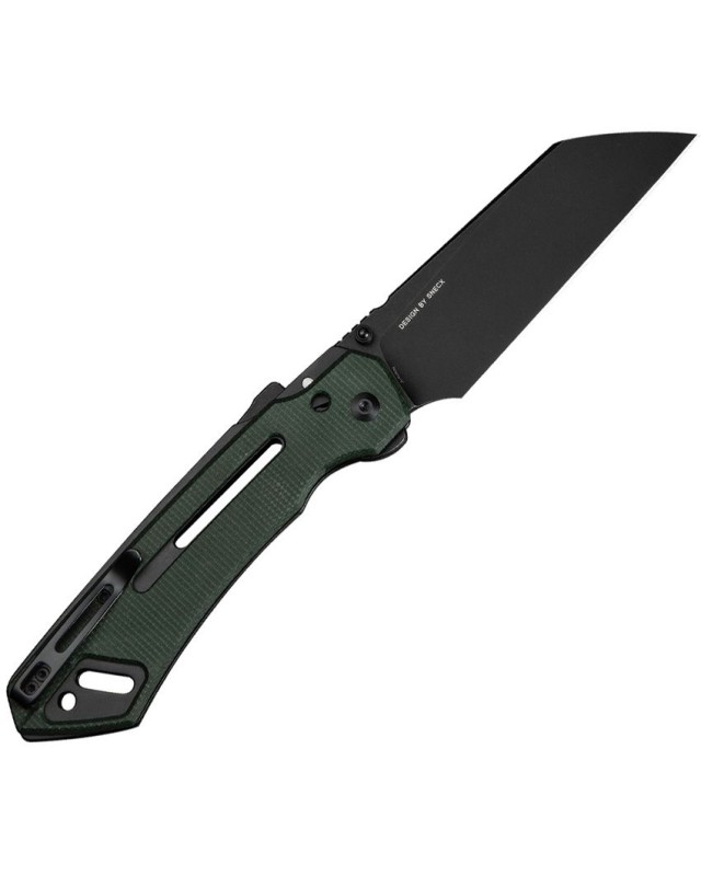 CIVIVI Buster FG Nitro-V steel blackwash finish Superlock Green Canva Micarta handle