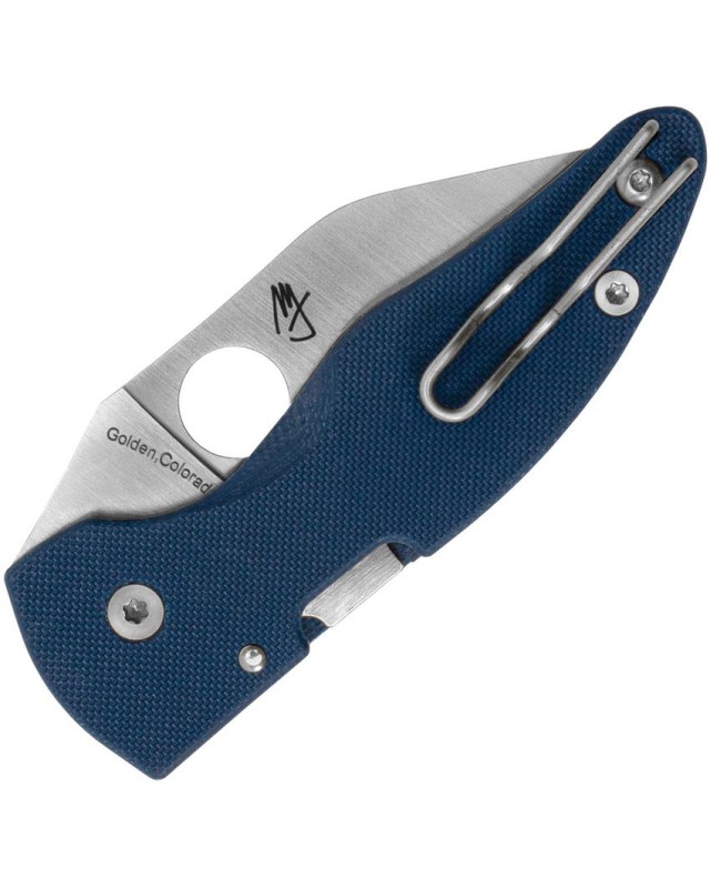 Spyderco Microjimbo Compression Lock SPY27 steel Blue G10 satin blade Michael Janich Design
