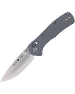 BUCK Range Pro folding knife Crossbar Lock 154CM stainless steel satin finish blade gray GFN handle