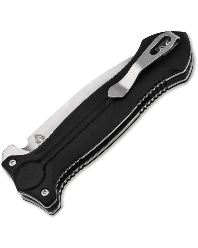 Boker Plus Cheus Linerlock stonewash finish VG-10 stainless spear point blade black G10 handle