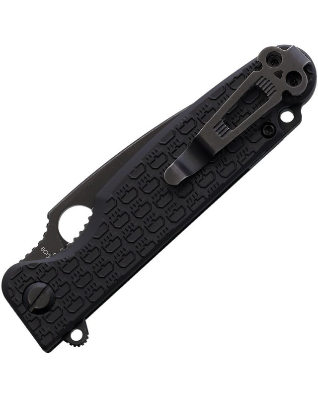 Daggerr Knives Florin Linerlock 8Cr14MoV stainless steel blade blackwash finish Black FRN handle