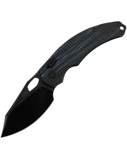 KUNWU Knives X-Padre folding knife ELMAX steel black DLC coated blade XT-Lock Black and Blue G-Mascus handle