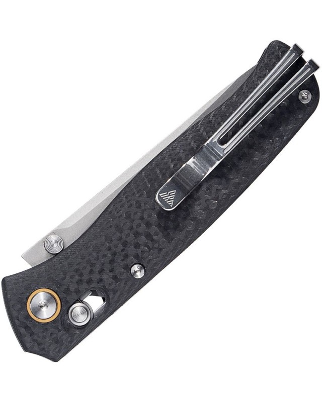 SRM Knives 255L folding knife Laminated 140Cr steel blade Carbon Fiber handle Crossbar Lock