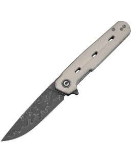 CIVIVI Navo folding knife Stainless Damascus blade Linerlock Ivory G10 Handle Flipper Ostap Hel Design