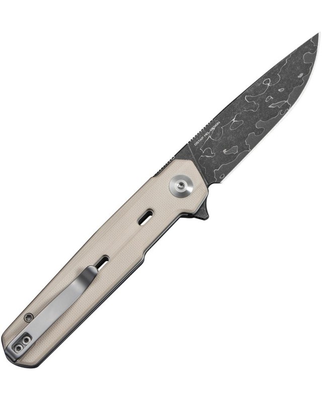 CIVIVI Navo folding knife Stainless Damascus blade Linerlock Ivory G10 Handle Flipper Ostap Hel Design