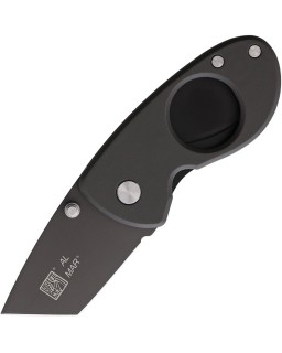 Al Mar Knives New Havana folding knife cigar cutter gray titanium coated stainless tanto blade gray titanium handle pock