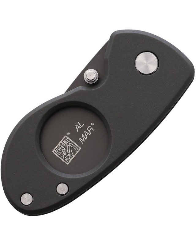 Al Mar Knives New Havana folding knife cigar cutter gray titanium coated stainless tanto blade gray titanium handle pock