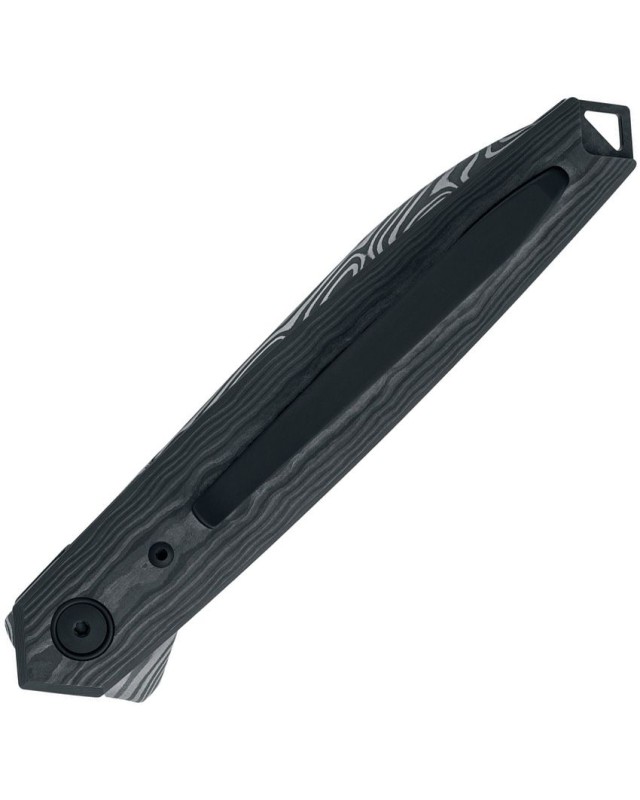 FOX Knives Pacifico Damascus blade Linerlock Black Camo FatCarbon handle Terzuola Design