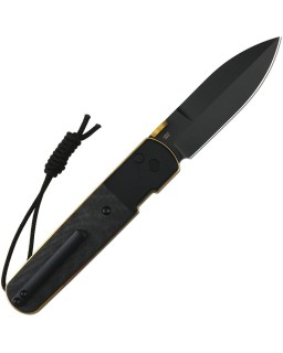 CJRB Perfect Locust Button Lock S90V premium steel black DLC coated dagger shape blade black carbon fiber handle