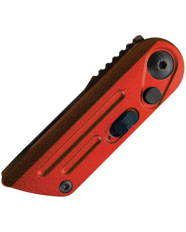 Bear & Son Auto Bold Action XIV 14C28N steel black blade red aluminium handle Switzerland Legal