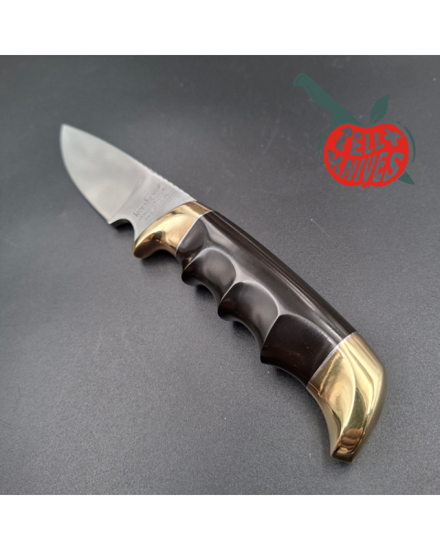Kershaw fixed blade 1030 Hunter AUS8 stainless steel brass guard and pommel phenolic resin handle Hattori Design