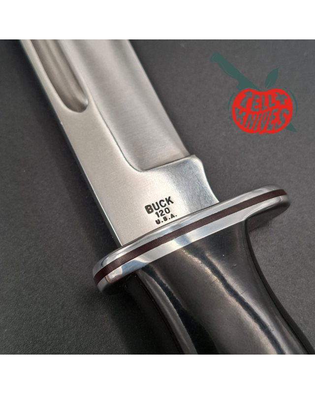 BUCK KNIVES 120 General fixed blade 1972-1986 420HC stainless steel black phenolic handle