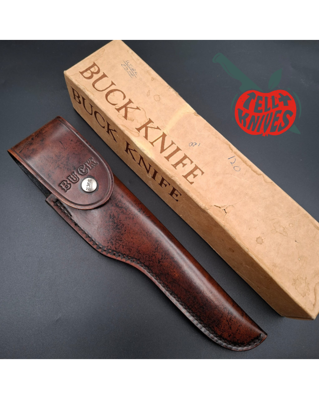BUCK KNIVES 120 General fixed blade 1972-1986 420HC stainless steel black phenolic handle
