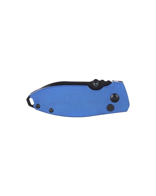 CRKT Squid Button Lock Folding Knife D2 Steel Blue Micarta Handle