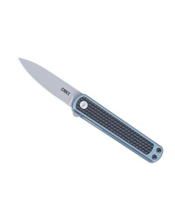 CRKT Pup CR7070 Folding Knife AUS-10A Black and Blue GRN Handle