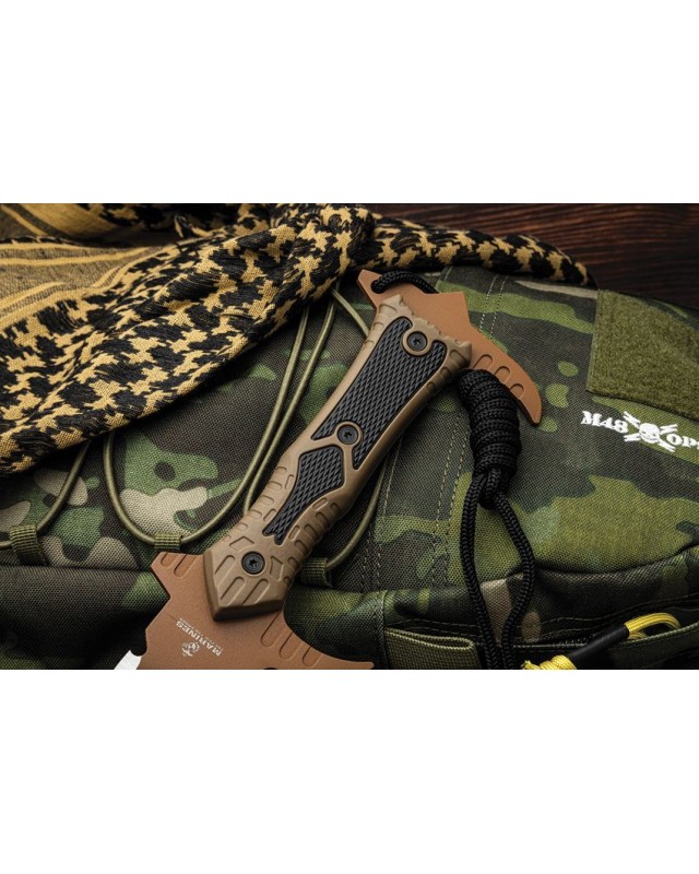 United Cutlery USMC Desert Ops Spartan Sword Tan finish black nylon sheath