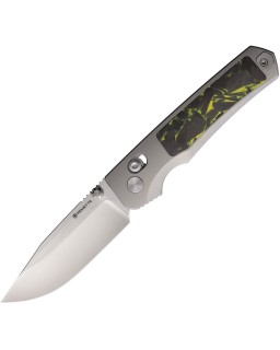 REMETTE Aurora folding knife M390 steel satin finish blade crossbar lock titanium handle Jungle Wear Fat Carbon fiber in