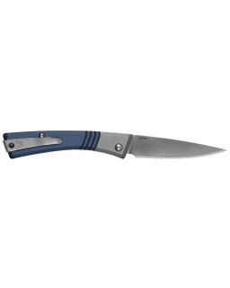 Benchmade Successor 315 M390 steel satin blade finish gray blue Aluminium handle