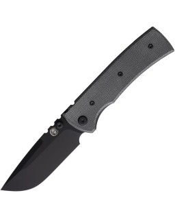 Chaves Knives Redencion Street Linerlock Elmax steel Black PVD coated Drop point blade Black Micarta handle