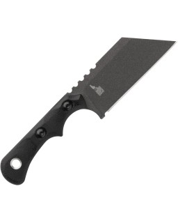 TOPS Knives Ivie Neck Knife Fixed Blade 1095HC steel gray Tungsten Cerakote blade black canva micarta kydex sheath
