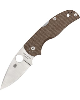 Spyderco Native 5 Cru-Wear stainless steel Lockback Micarta handle CruCarta