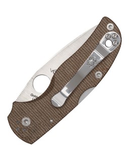 Spyderco Native 5 Cru-Wear stainless steel Lockback Micarta handle CruCarta