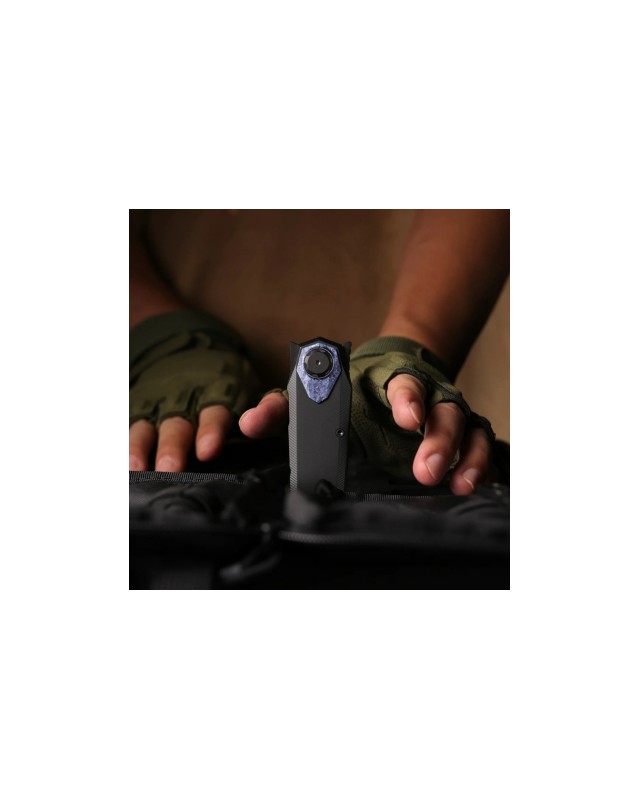 Remette Infinite Power  M390 steel black DLC finish blade black titanium handle Timascus inlay Dagger blade Manual Openi