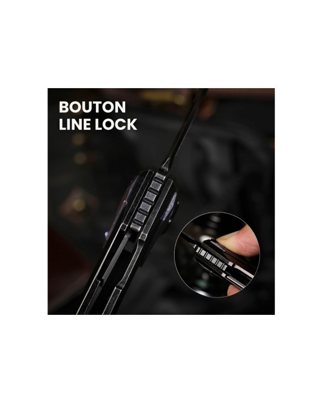 Remette Infinite Power  M390 steel blackwash finish blade blackwash titanium handle Timascus inlay Dagger blade Manual O