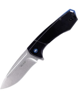 Buck Ruckus Framelock Pocket Knife  D2 Steel Blue and Gray Aluminium Handle