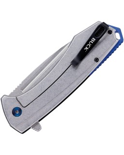 Buck Ruckus Framelock Pocket Knife  D2 Steel Blue and Gray Aluminium Handle