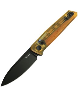 REATE Knives PL-6 folding knife Nitro V stainless steel PVD black finish blade Ultem handle Pivot lock