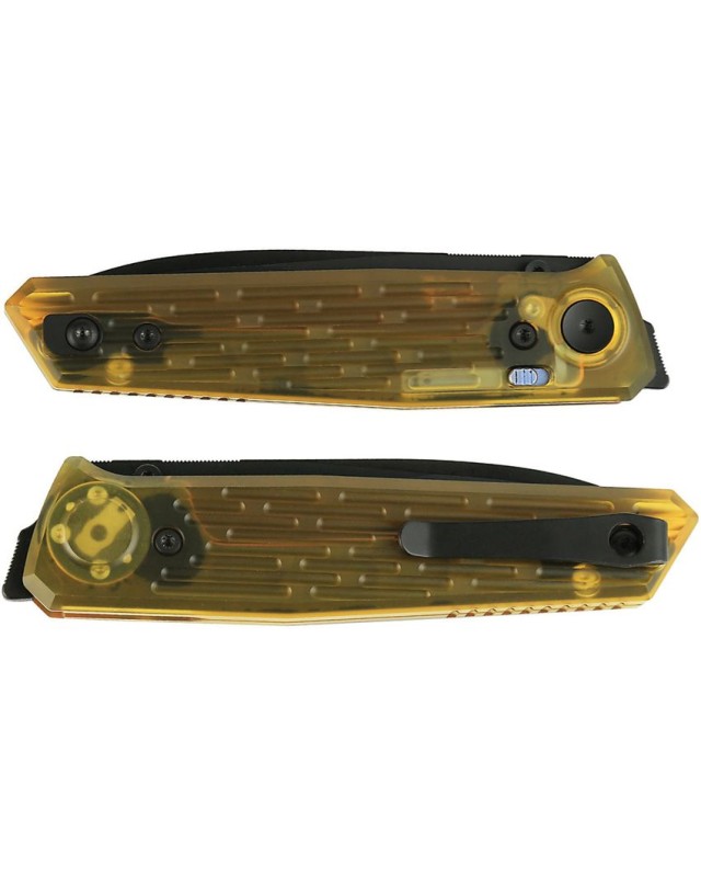 REATE Knives PL-6 folding knife Nitro V stainless steel PVD black finish blade Ultem handle Pivot lock