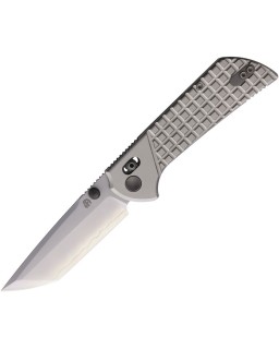 North Mountain Blade Chop2 Tanto SLD-Magic Steel Crossbar Lock frag pattern grey titanium handle
