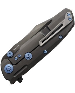 REATE Knives 9DV2 folding knife CPM-154CM stainless steel black finish blade Framelock Titanium and Lava Fatcarbon handle