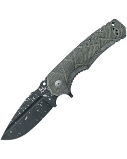 FOX Knives URO folding knife Niolox steel acid washed finish blade OD green micarta handle Wander Tactical Design