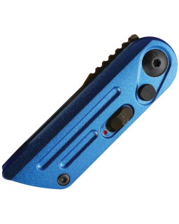 Bear & Son Auto Bold Action XIV 14C28N steel black blade blue aluminium handle Switzerland Legal