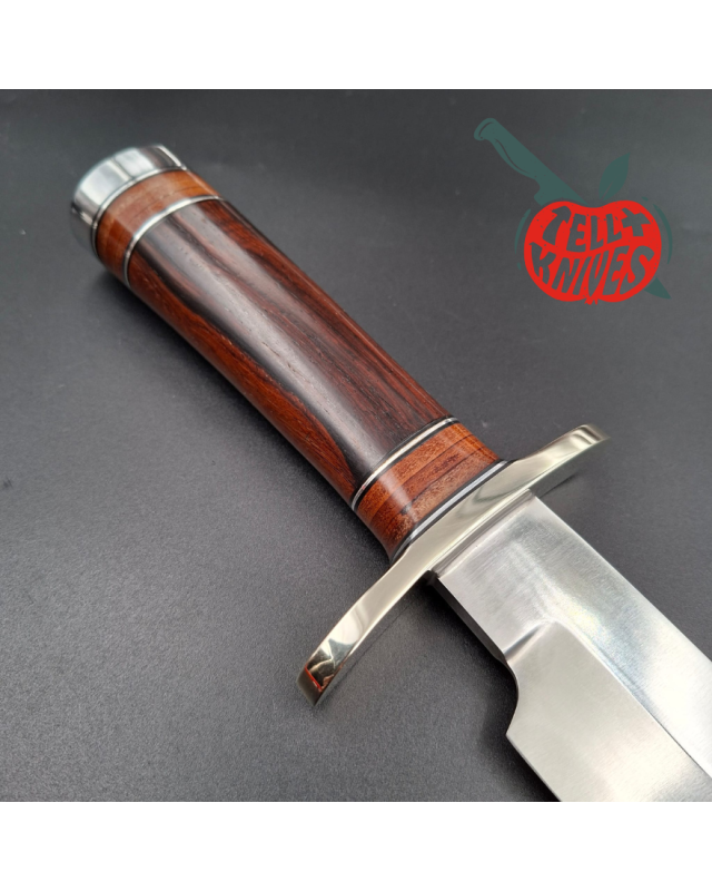 Randall Made Knives Model 12-9 Sportsman Bowie 14 grind forged stainless steel ironwood handle nickel silver guard black