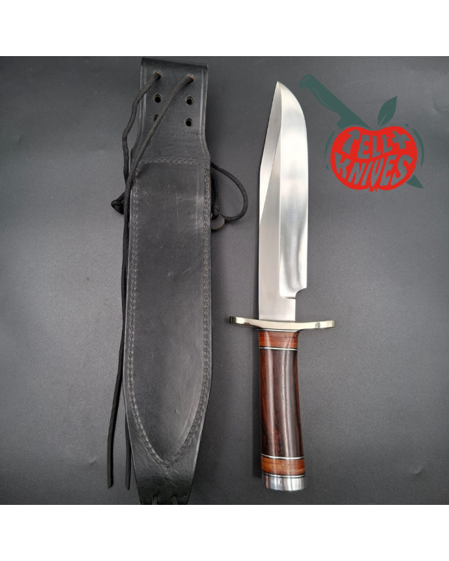 Randall Made Knives Model 12-9 Sportsman Bowie 14 grind forged stainless steel ironwood handle nickel silver guard black