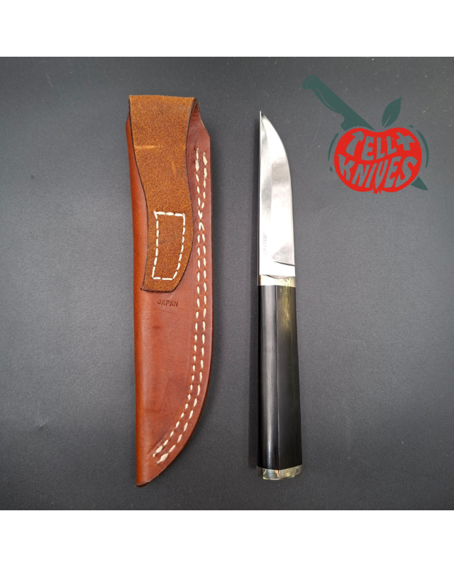 Cold Steel SISU VG-1 SAN MAI III steel SEKI Japan miror finish blade steel black micarta handle brown leather sheath